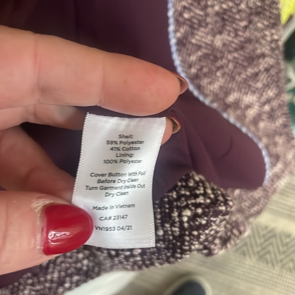 Talbots purple Tweed blazer - NEW - Picture 6 of 6